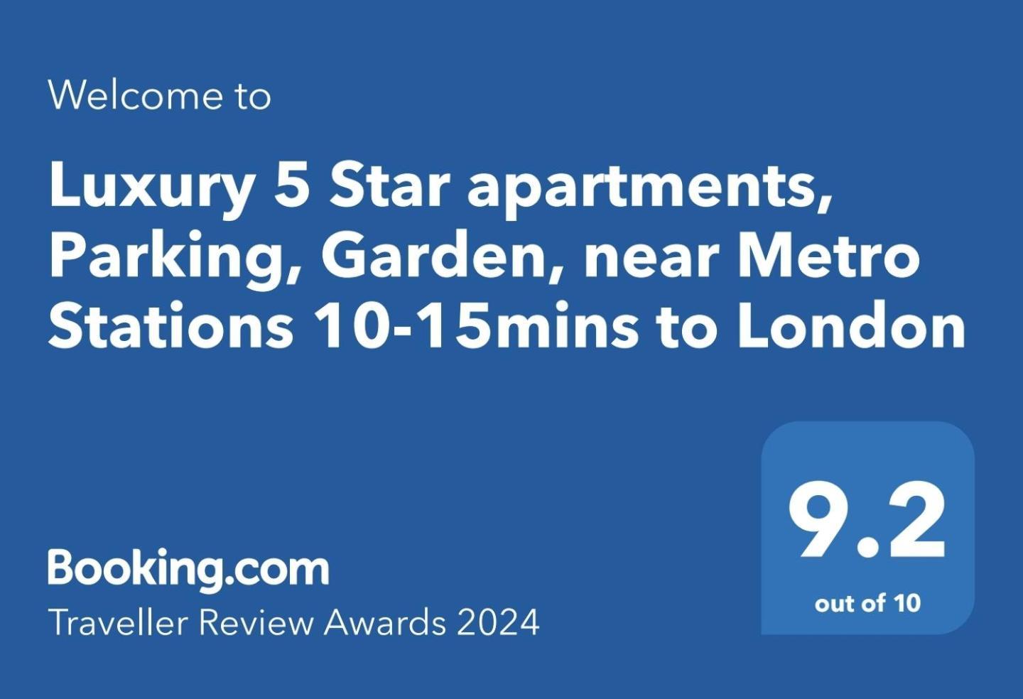 Luxury 5 Star Apartments, Parking, Garden, Near Metro Stations 10-15Mins To London Exterior photo
